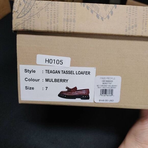 New Free People Mulberry Teagan Tassel Platform Lug Sole Loafers 7 - Picture 6 of 6